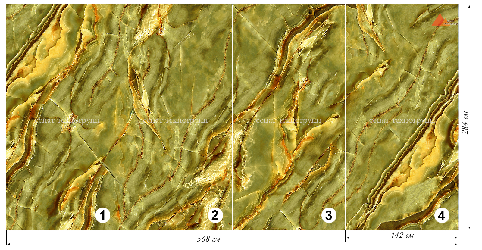Гибкий мрамор "Оникс Зелёный" (серия CL) Гибкий мрамор "Оникс Зелёный" (серия CL)