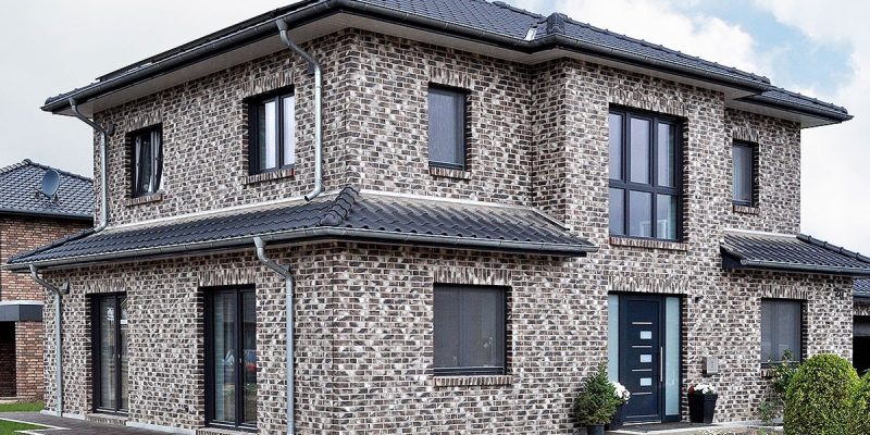 Отделка фасада гибкий кирпич