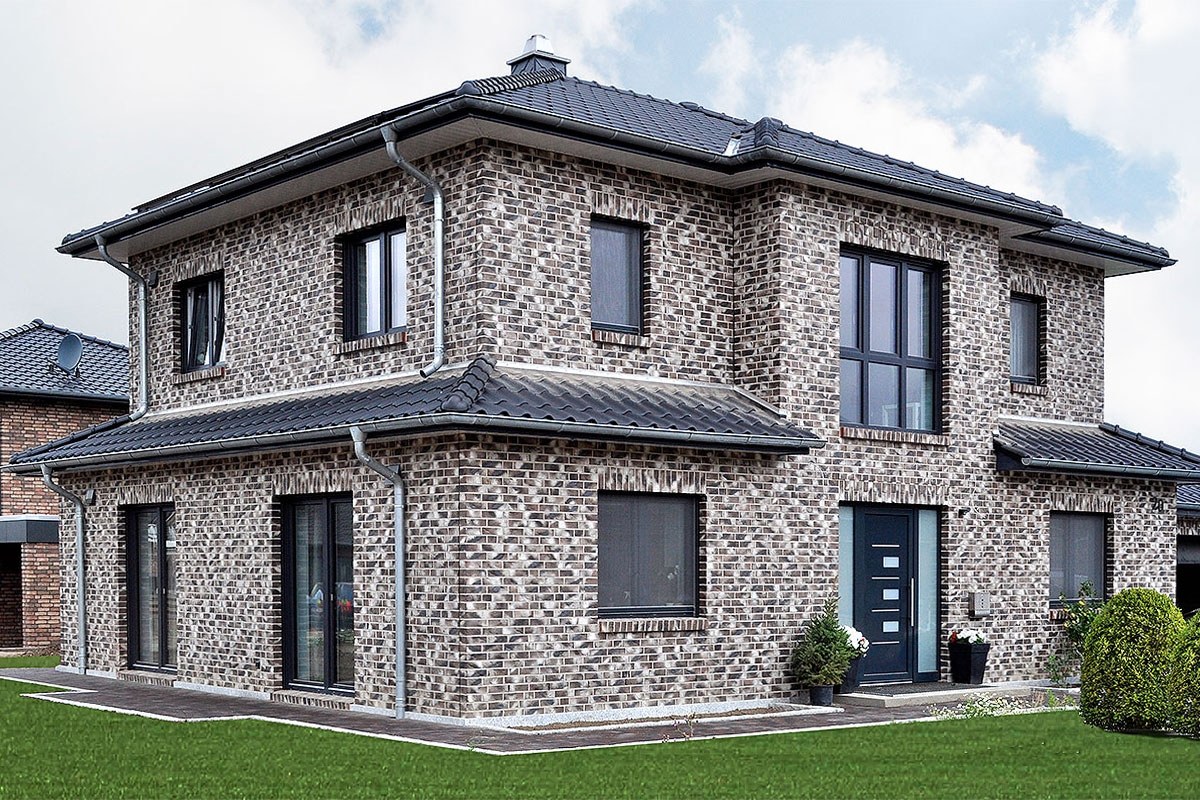 Отделка фасада гибкий кирпич